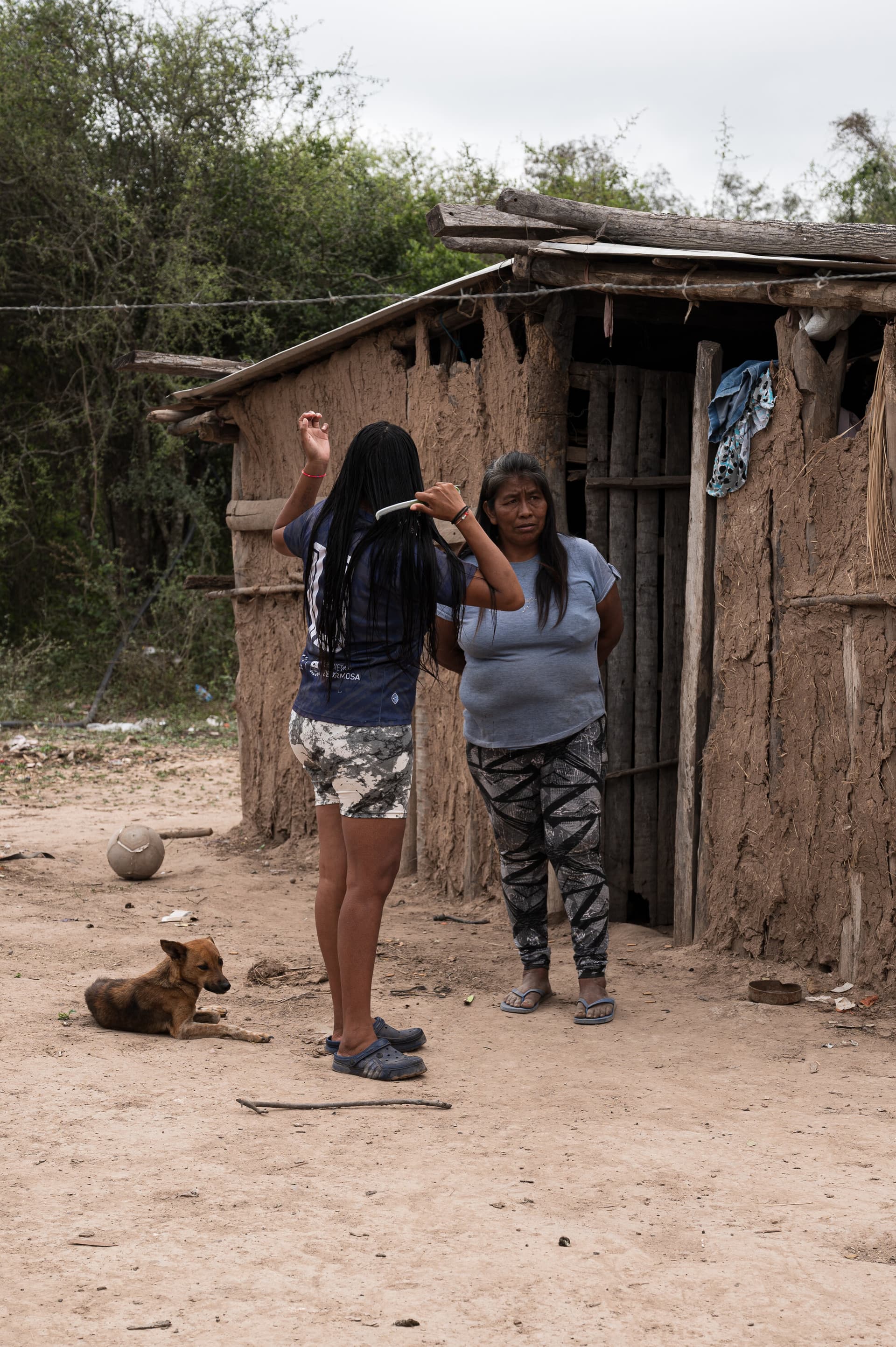 Una de las viviendas de la comunidad.