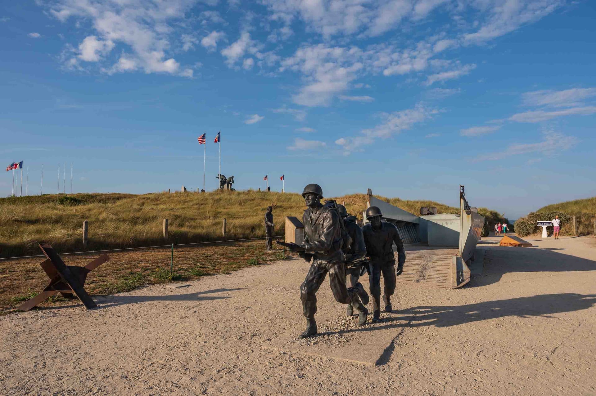 El monumento a los soldados americanos que desembarcaron en Utah Beach.