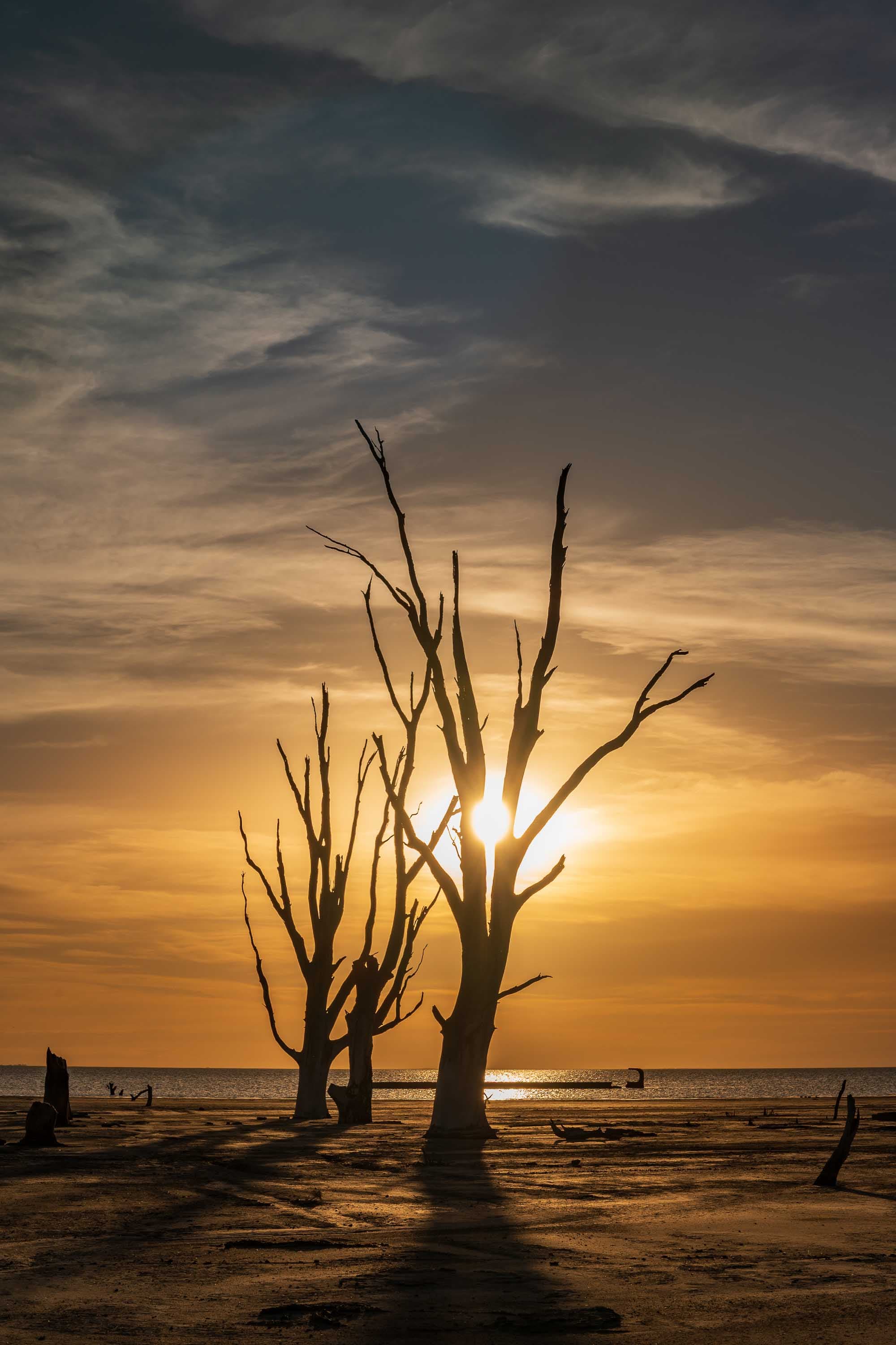 Puesta de sol en la horqueta — Miramar de Ansenuza, Argentina
