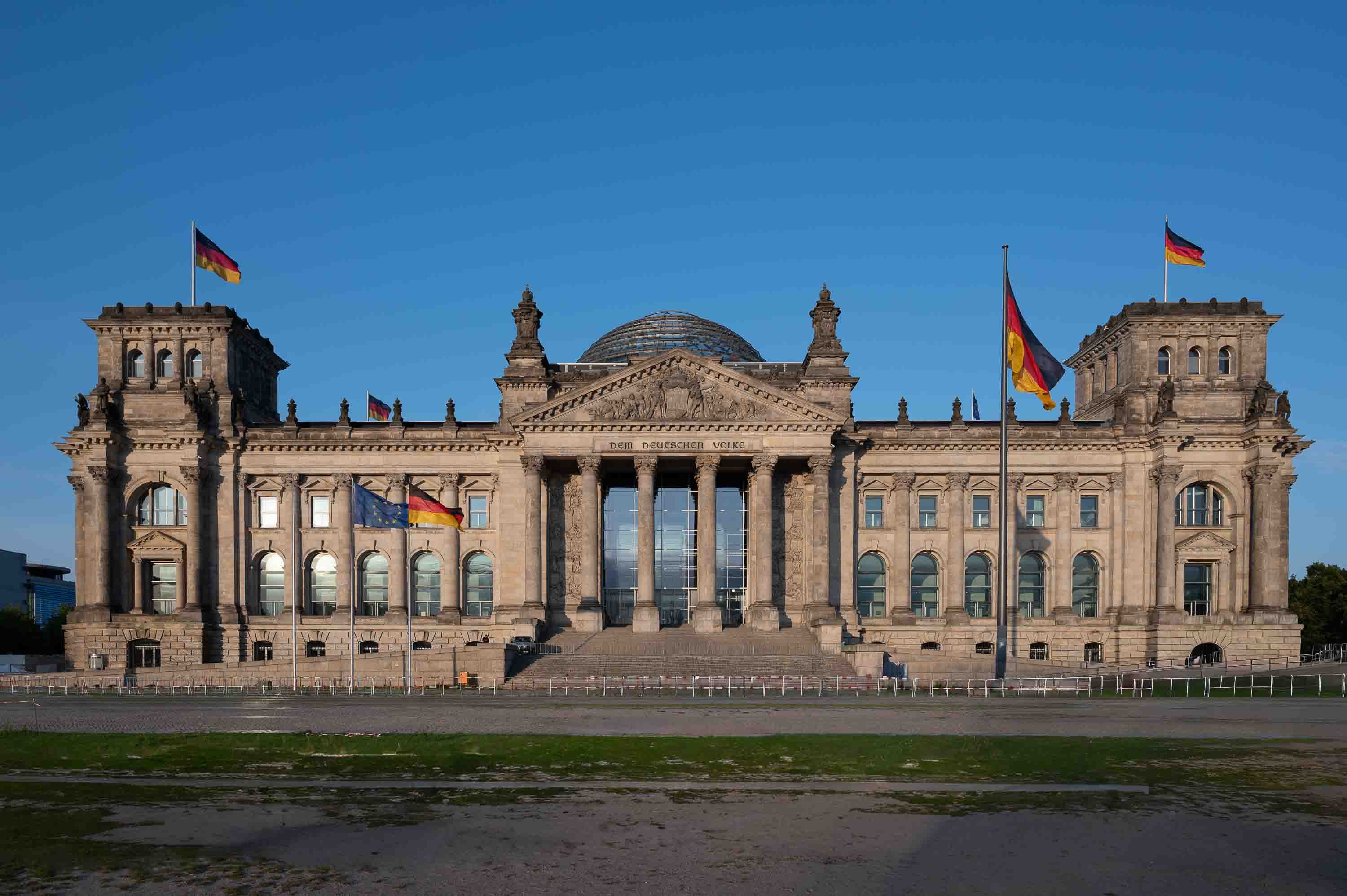 The Reichstag and its glass dome, designed by Norman Foster: democratic transparency turned into architecture.