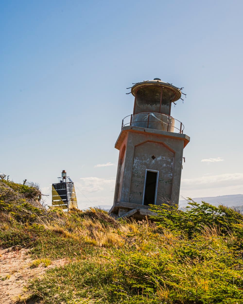 The old tower and the 1966 beacon.